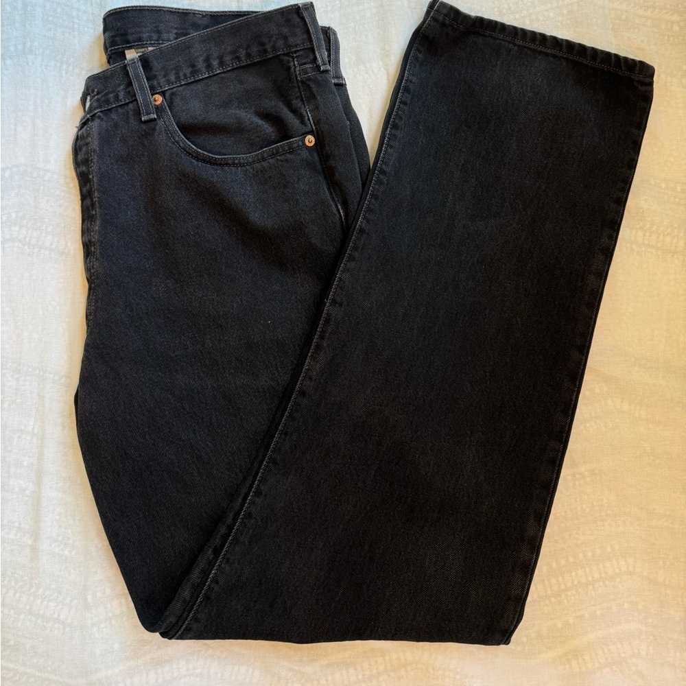 VINTAGE 2003 Levi’s 501xx Black Button Fly Denim Jeans Size 38x34